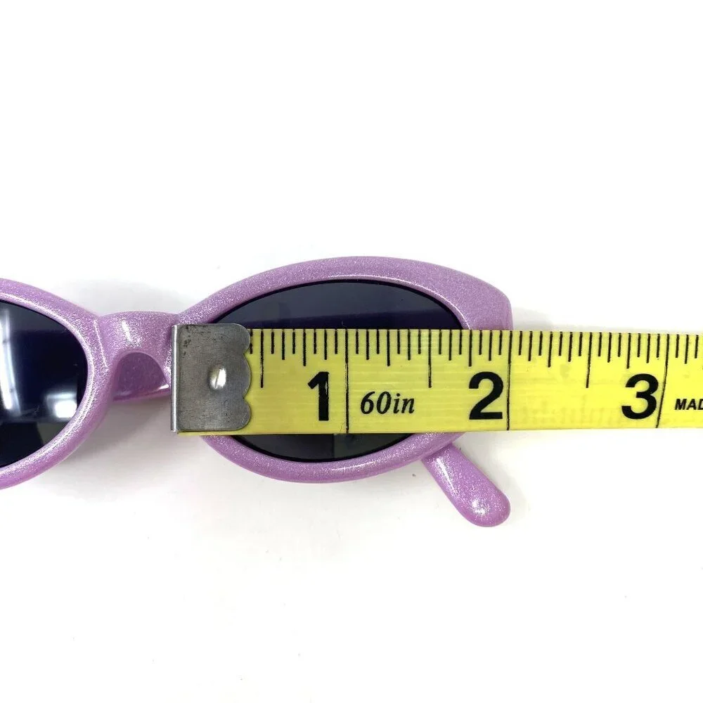 Mattel Barbie Child's Purple Sunglasses Crystal Heart Dark Lenses. J3
